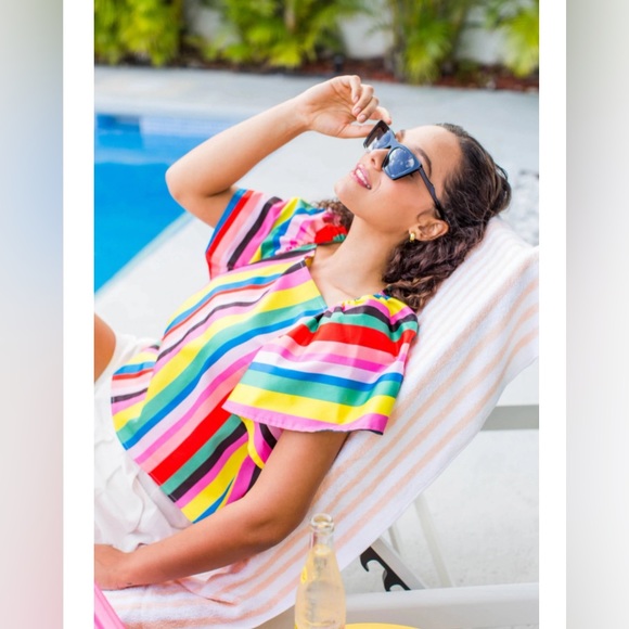 CROSBY by Mollie Burch | Campbell Top - Boardwalk Stripe - Size M - EUC - Picture 2 of 8